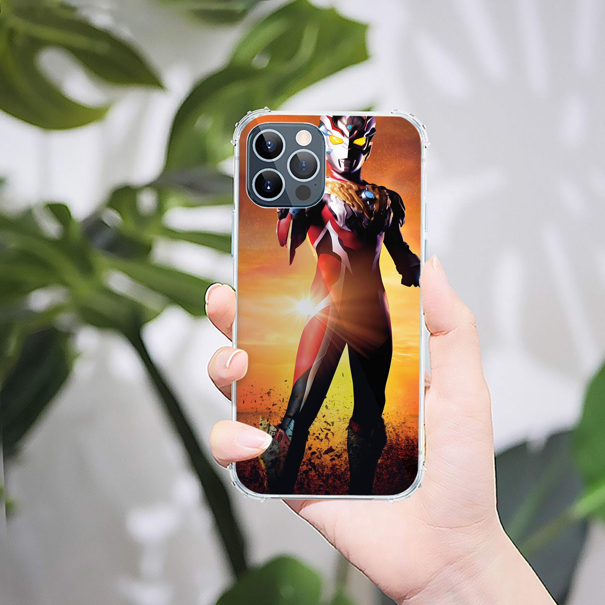 （画像用） ウルトラマン Ultraman 【iPhone 12シリーズ対応】透明スマホケース（クリアソフトケース）